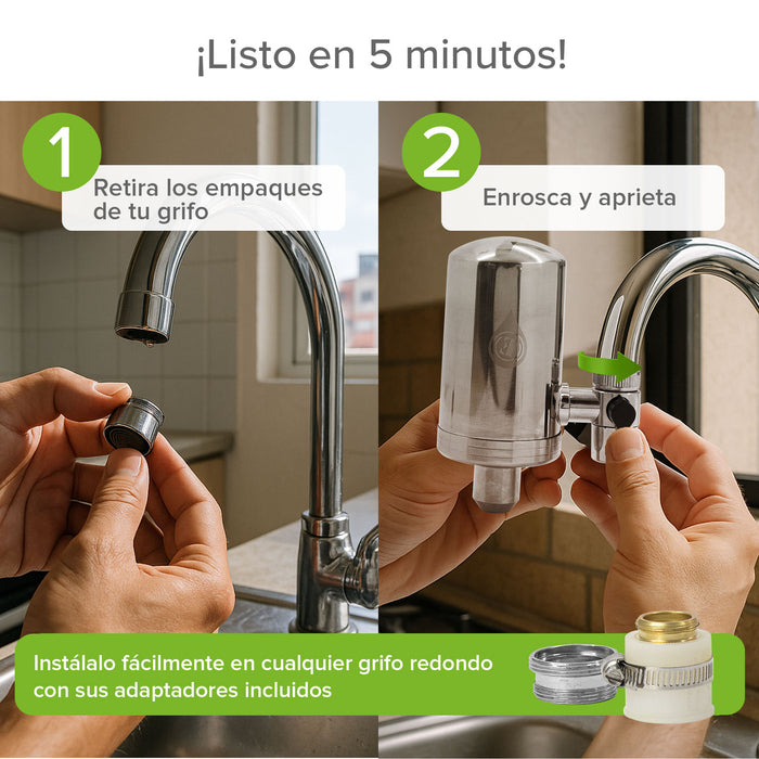 Filtro purificador de agua para grifo AquaEOZ by AVERA