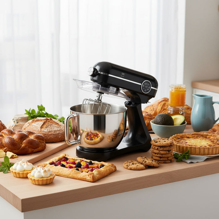 Batidora de pedestal digital 7 L con 10 velocidades + 4 accesorios