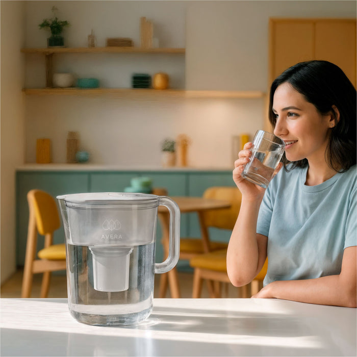 Jarra filtradora de agua 3.5 L - filtro de carbón activado de carga de plata