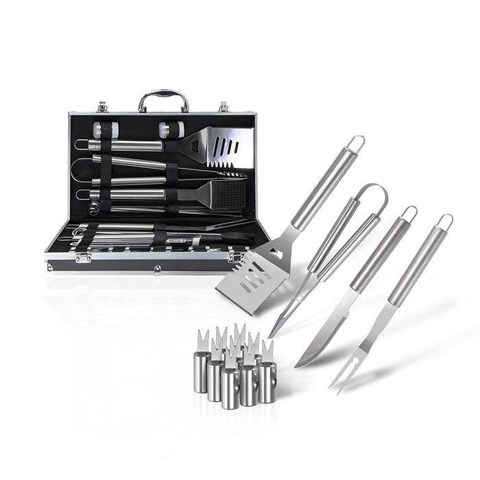 Kit de utensilios para asador de acero inoxidable - 31 piezas
