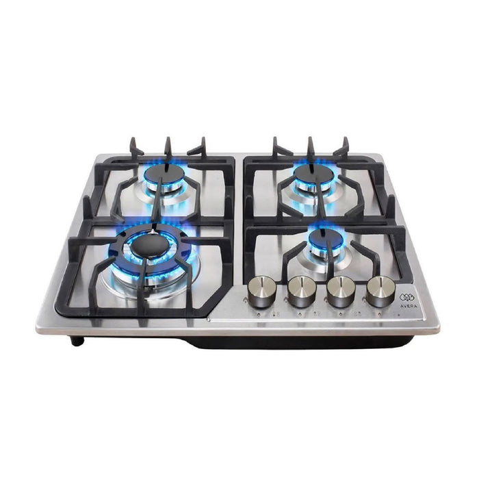 Combo Parrilla de gas 4 quemadores 58 cm + Campana de pared 60 cm