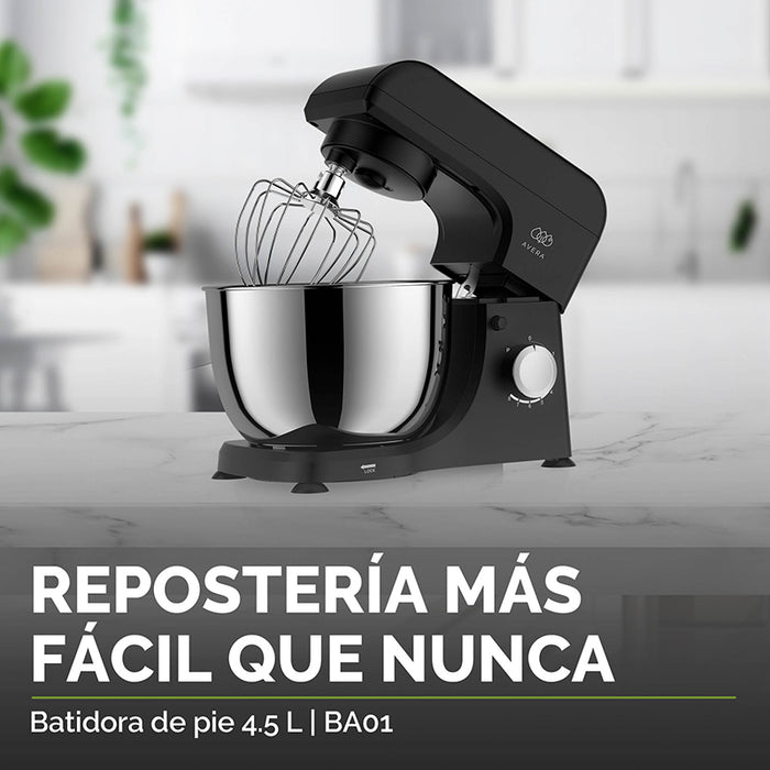 Batidora de pedestal 4.5 L con 8 velocidades + 3 accesorios