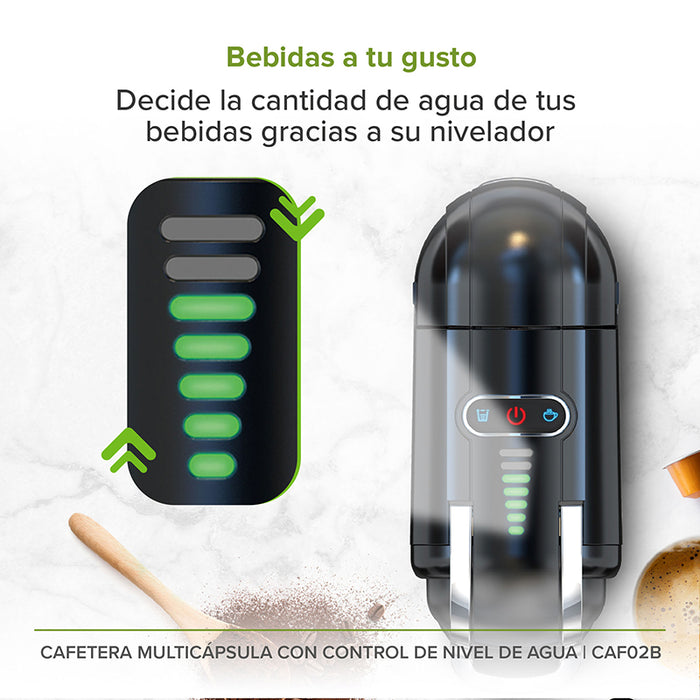 Nivelador de agua de la cafetera multicápsula con indicadores de luz LED