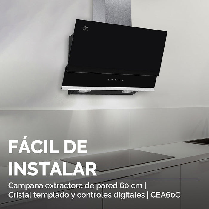 Tricombo Parrilla 4 quemadores 60 cm + Campana pared en vidrio templado 60 cm + Horno empotrable para gas LP 60 cm