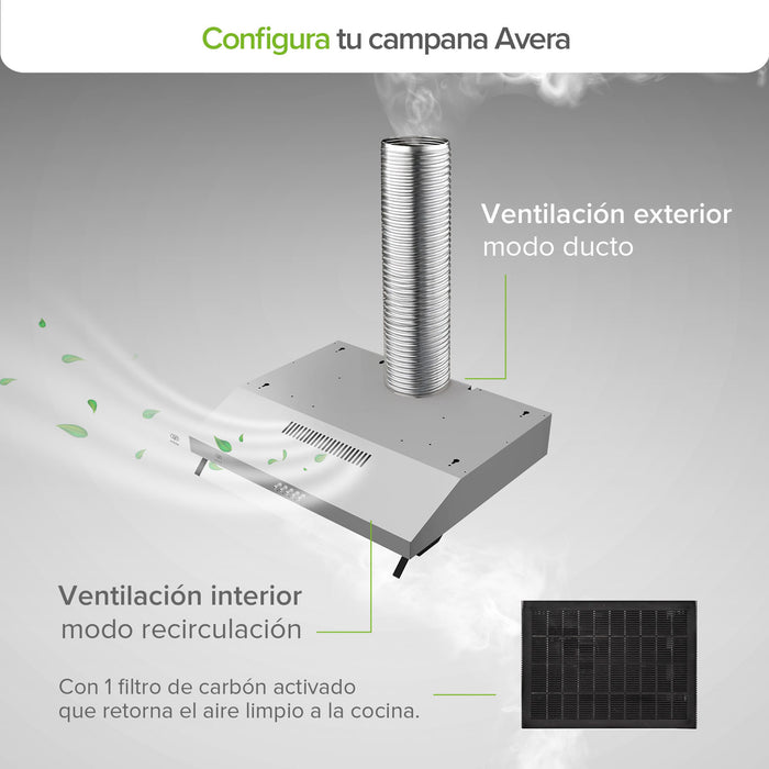 Combo Parrilla de gas 4 quemadores 58 cm + Campana de pared 60 cm