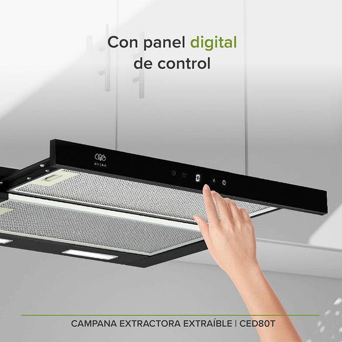 Campana de cocina deslizable montada en cocina integral