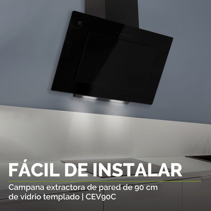 Tricombo Parrilla 5 quemadores 77 cm + Campana de de pared en vidrio templado 90 cm + Horno empotrable para gas LP 60 cm