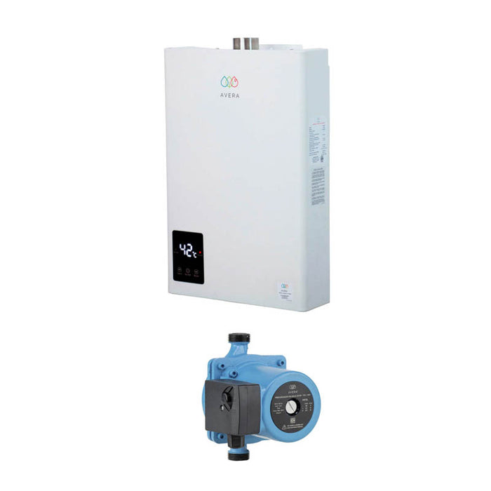 Combo Calentador modulante gas LP 24 L + Presurizador 72 L