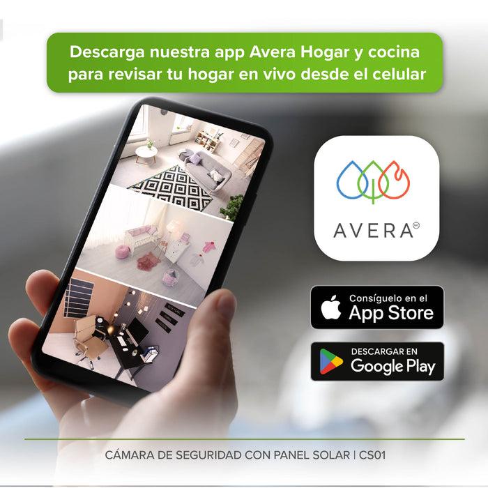 Cámara de seguridad con visión nocturna y panel solar + WiFi
