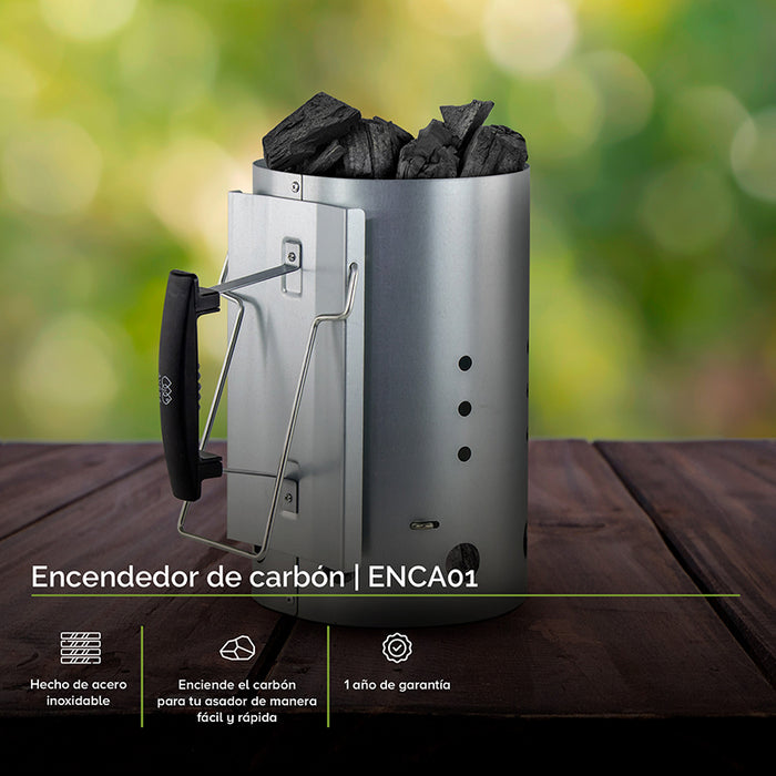 Encendedor de carbón de acero inoxidable