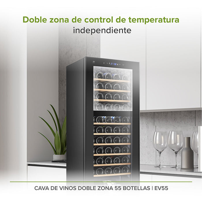 Cava grande con 2 zonas de temperatura