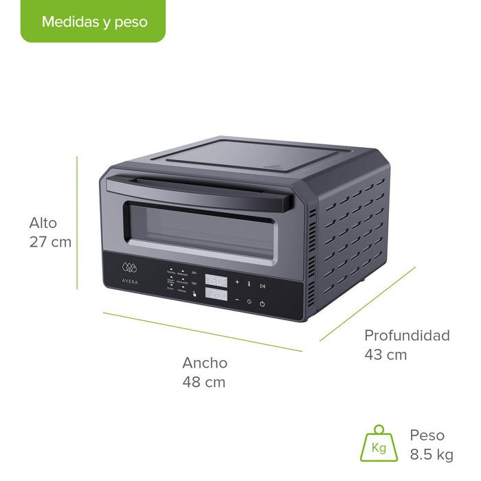 Horno de pizza eléctrico para interiores 12" hasta 400°C
