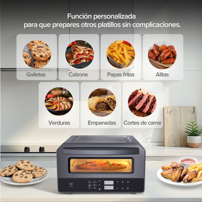 Horno de pizza eléctrico para interiores 12" hasta 400°C