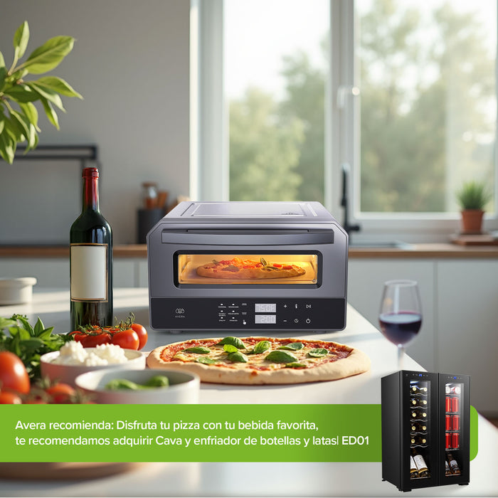 Horno de pizza eléctrico para interiores 12" hasta 400°C