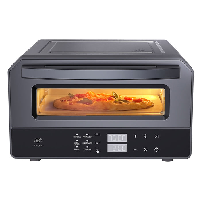 Horno eléctrico para pizza que alcanza hasta 400°C para uso en interiores