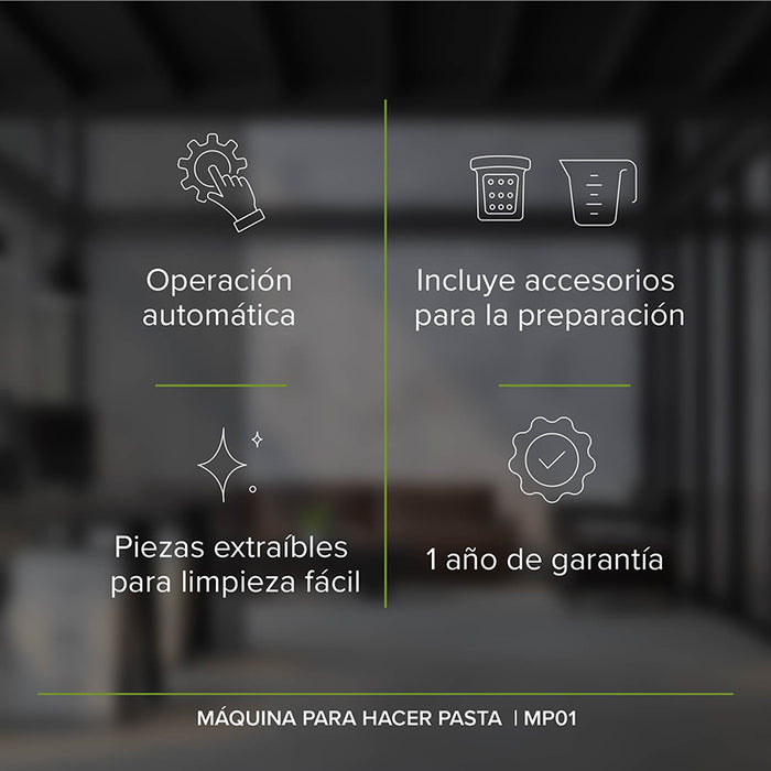 Características de la máquina para hacer pasta en casa