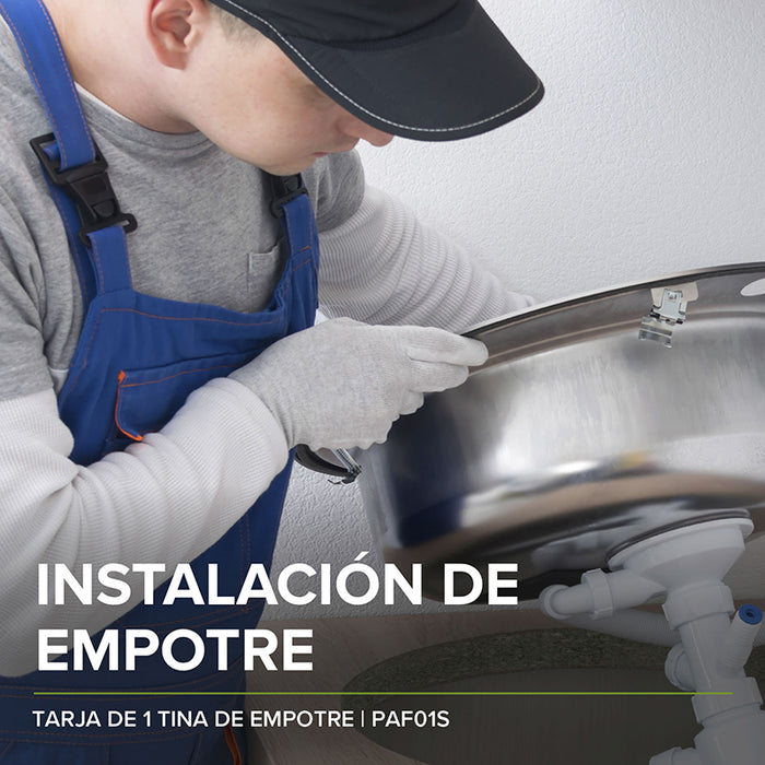 Tarja fregadero de acero inoxidable de empotre – 1 tina