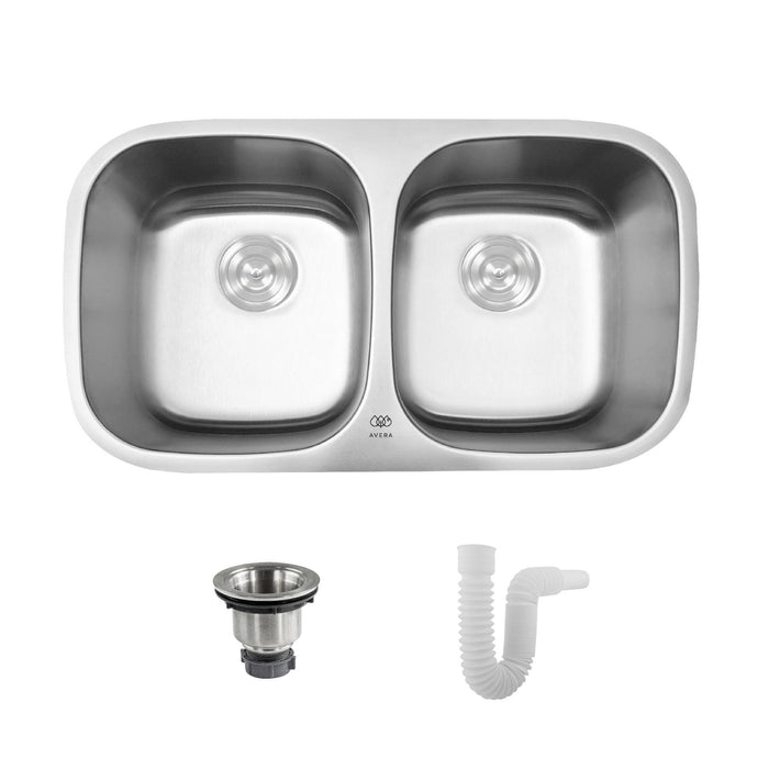 Tarja fregadero de acero inoxidable de submontaje – 2 tinas