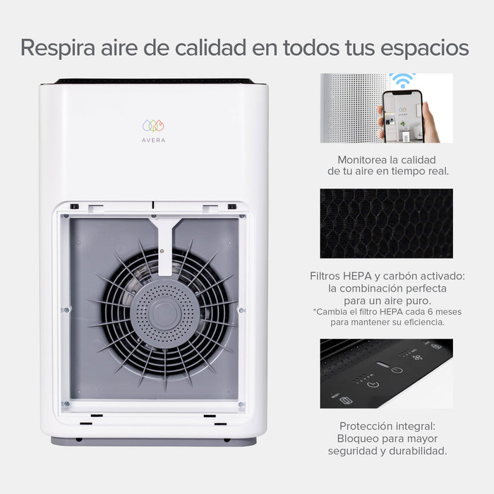 Purificador de aire inteligente WiFi - cubre hasta 25m2