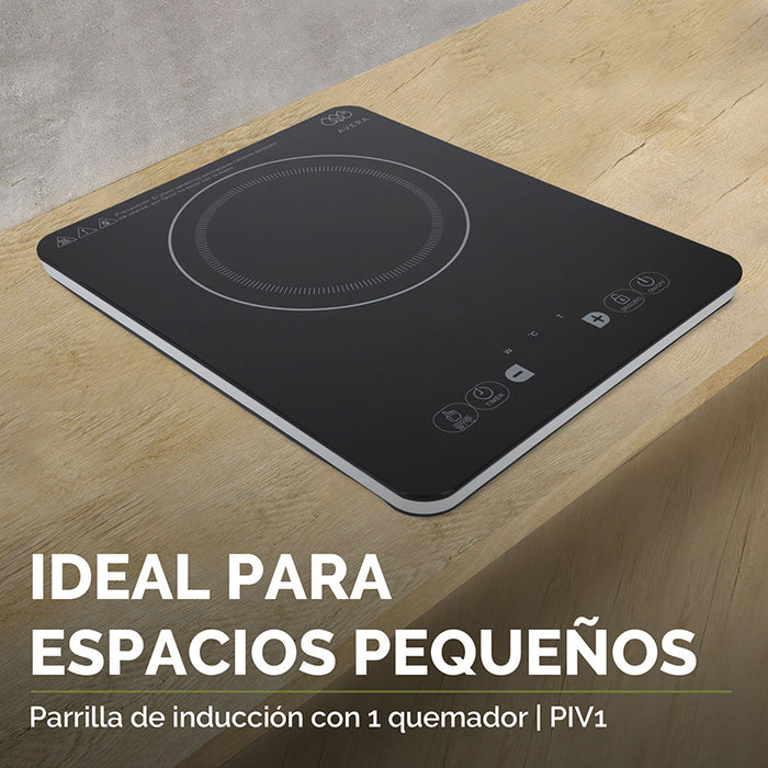 Parrilla de inducción de 1 quemador para espacios pequeños
