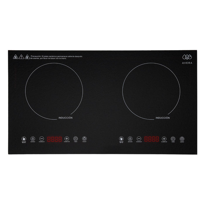 Parrilla de inducción 2 quemadores 68 cm horizontal 2000 W 120 V
