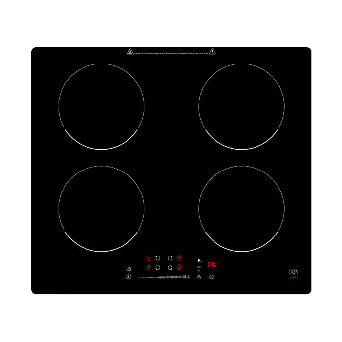 Parrilla de inducción 4 quemadores 59 cm con función booster 6400 - 7600 W 220V
