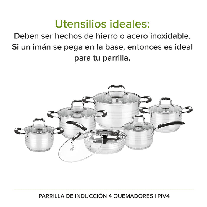 Juego de ollas de acero inoxidable