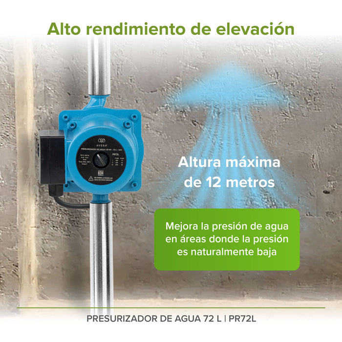 Combo Calentador instantáneo gas LP 16 L + Presurizador 72 L