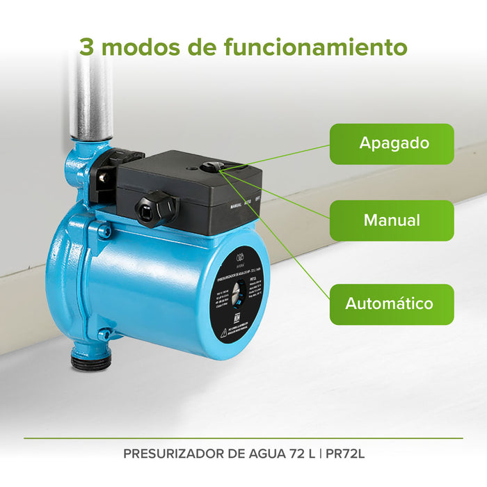 Combo Calentador instantáneo gas LP 16 L + Presurizador 72 L