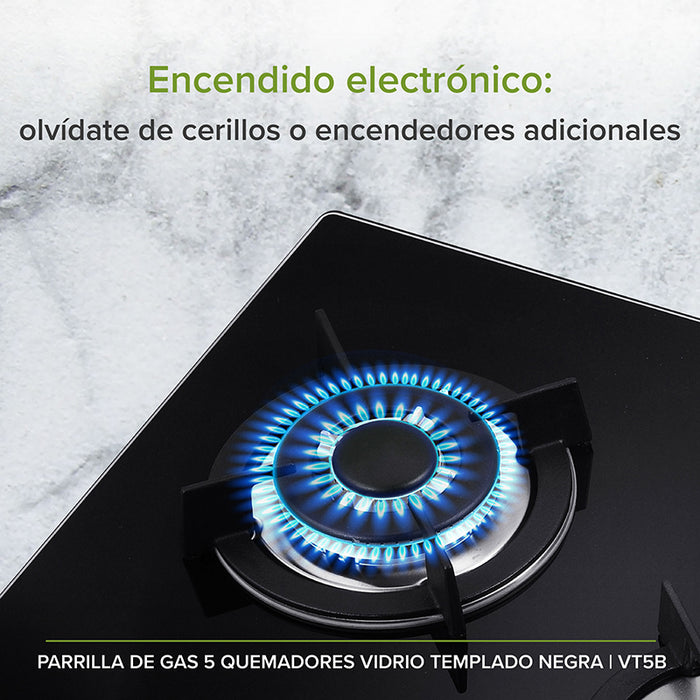 Calentador de parrilla encendido