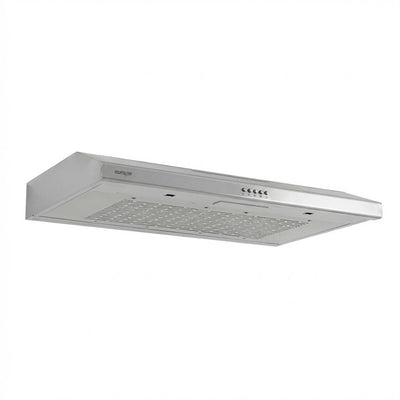 Campana de cocina de pared 80 cm, 180 m³/h de extracción, acero inoxidable - eurogar