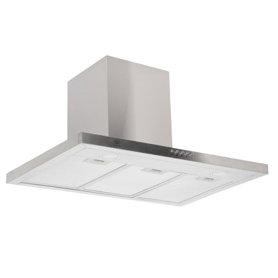 Campana de cocina de pared tipo T 90 cm en acero inoxidable
