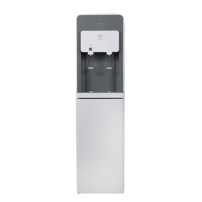Dispensador de agua fría y caliente para garrafón de hasta 20 L con gabinete de almacenamiento