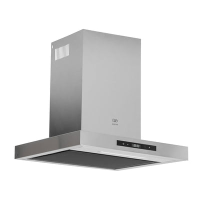 Campana de cocina de pared tipo T 60 cm control táctil y de gestos con temporizador, potencia motor 230 W acero inoxidable