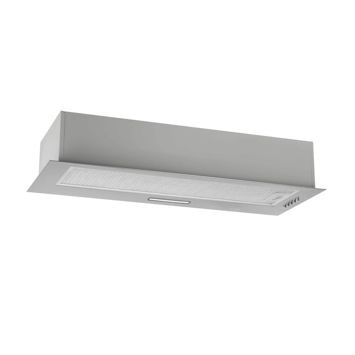 Campana de cocina empotrable oculta 60 cm, 270 m³/h de extracción, acero inoxidable