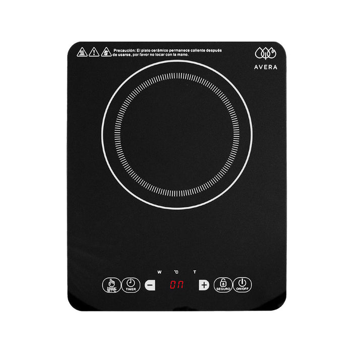 Parrilla de inducción 1 quemador 29 cm soporta 11 kg 1500 W 120 V