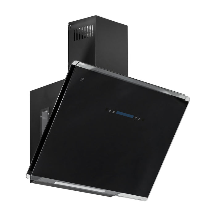 Campana de cocina de pared 80 cm de vidrio templado con tecnología sin contacto - negro