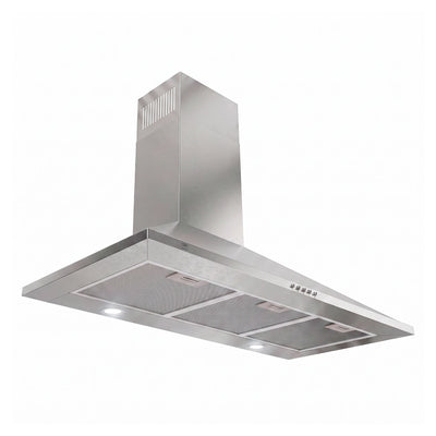 Campana de cocina de pared piramidal 76 cm, 800 m³/h de extracción en acero inoxidable