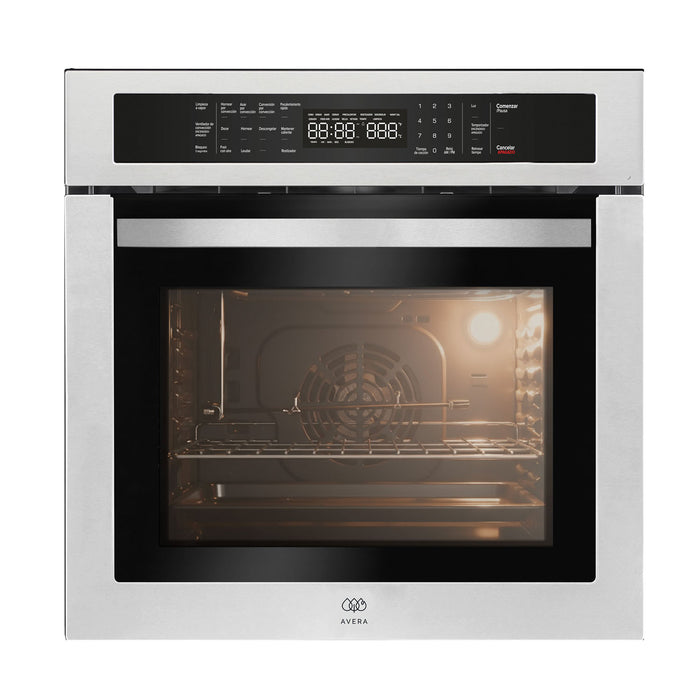 Horno empotrable a gas natural 58 L control táctil con convección, freidora de aire, limpieza a vapor - 14 funciones