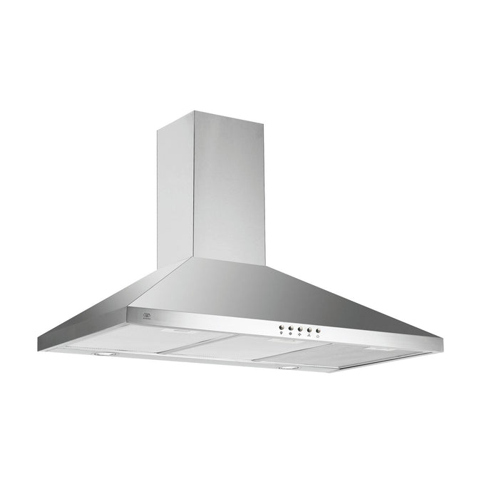 Campana de cocina de pared piramidal 76 cm en acero inoxidable, potencia motor 140 W