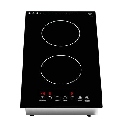 Parrilla de inducción 2 quemadores 29 cm vertical 2000 W 120 V