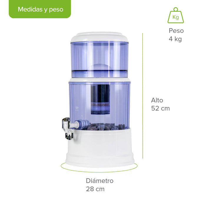 Filtro de agua 10 L - 3 etapas de filtrado