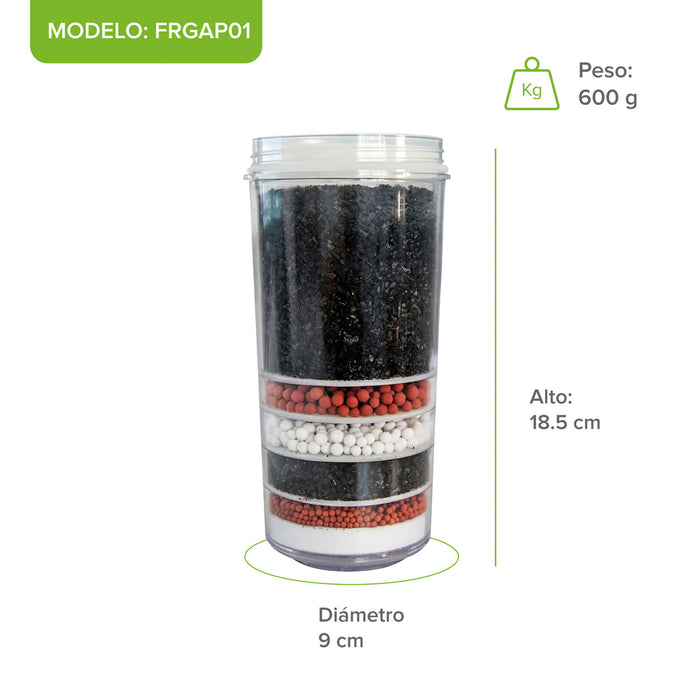 Cartucho de repuesto para filtro de agua tipo garrafón 20 L