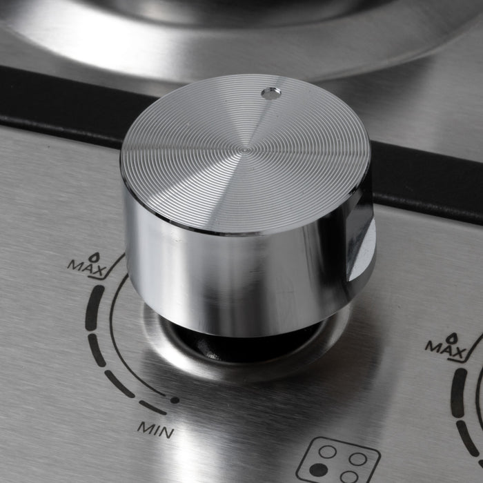 Parrilla de gas 4 quemadores 59 cm en acero inoxidable