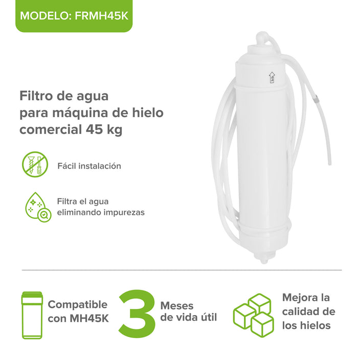 Filtro de agua para máquina de hielo comercial con 2 tipos de llenado