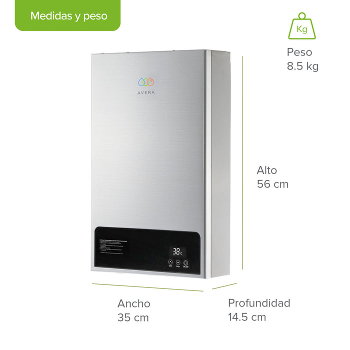 Calentador de agua instantáneo modulante para gas LP 10 Litros/Minuto, 2 Servicios