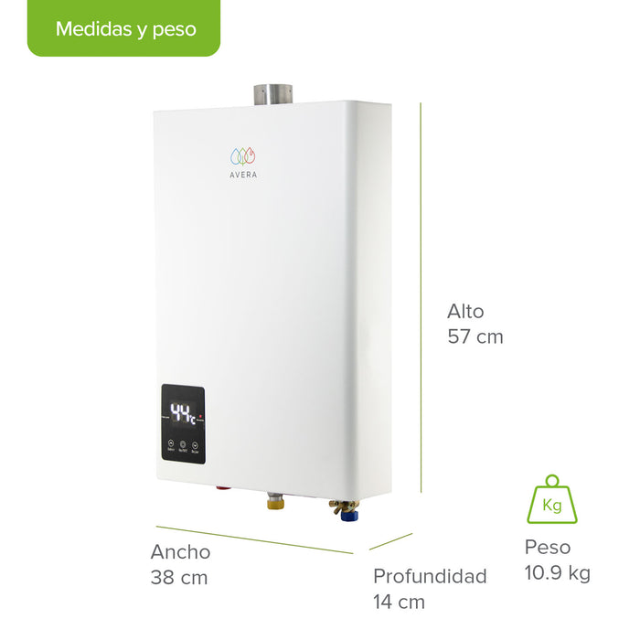 Combo Calentador modulante gas LP 14 L + Presurizador 35 L