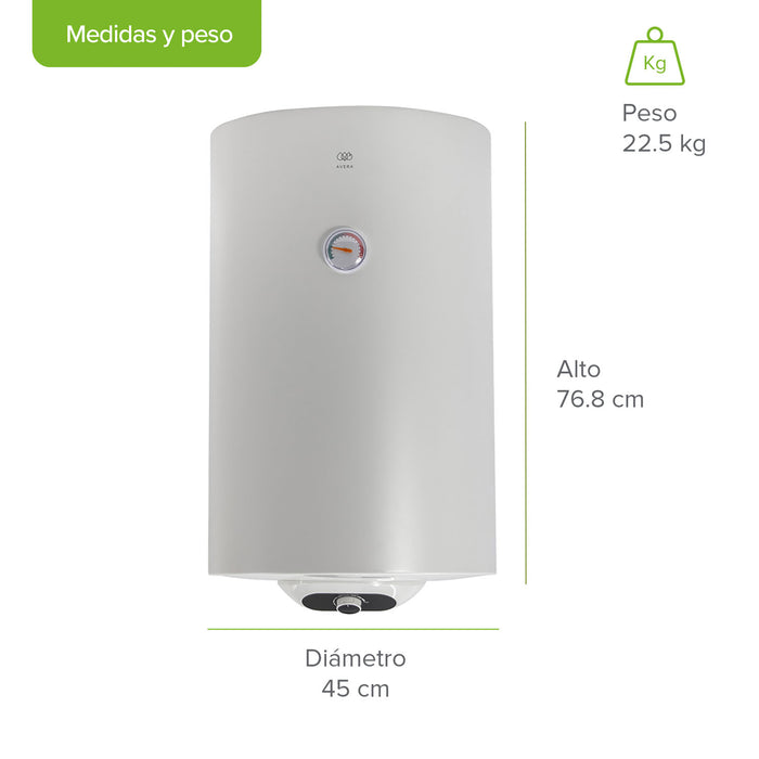 Calentador de agua de depósito eléctrico 80 Litros 127 V, 2 Servicios