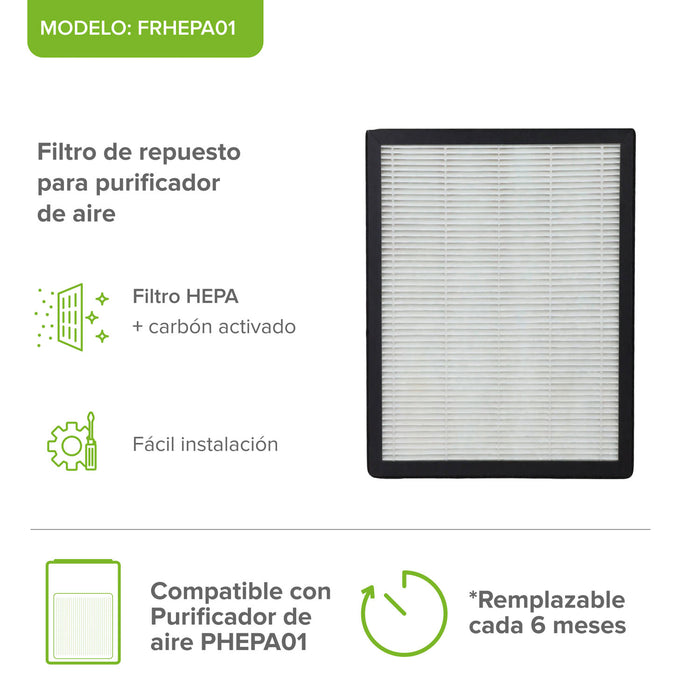 Filtro de repuesto para purificador de aire PHEPA01