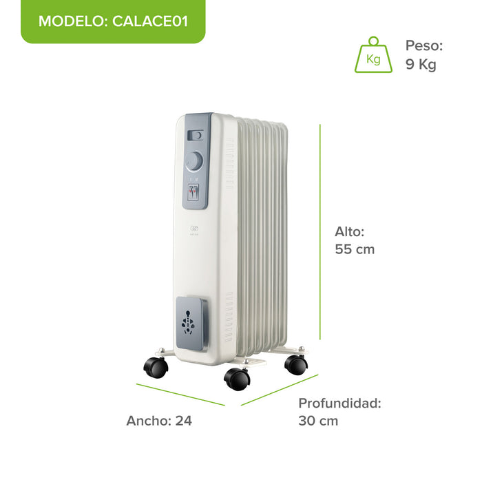 Calefactor eléctrico de aceite con radiador